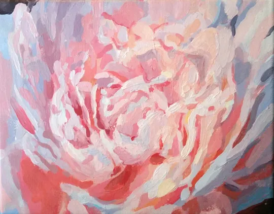 Peony painting